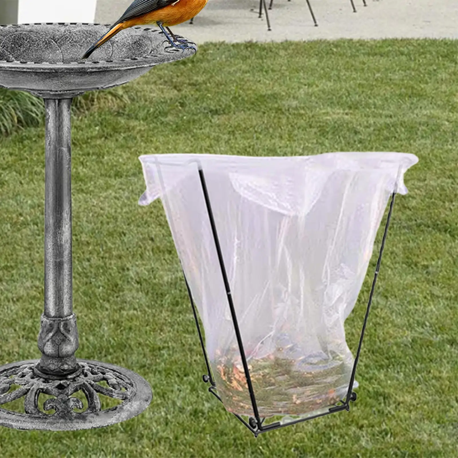 Garden Trash Bag Holder Multi Use Portable Frame for Camping Leaves Garden