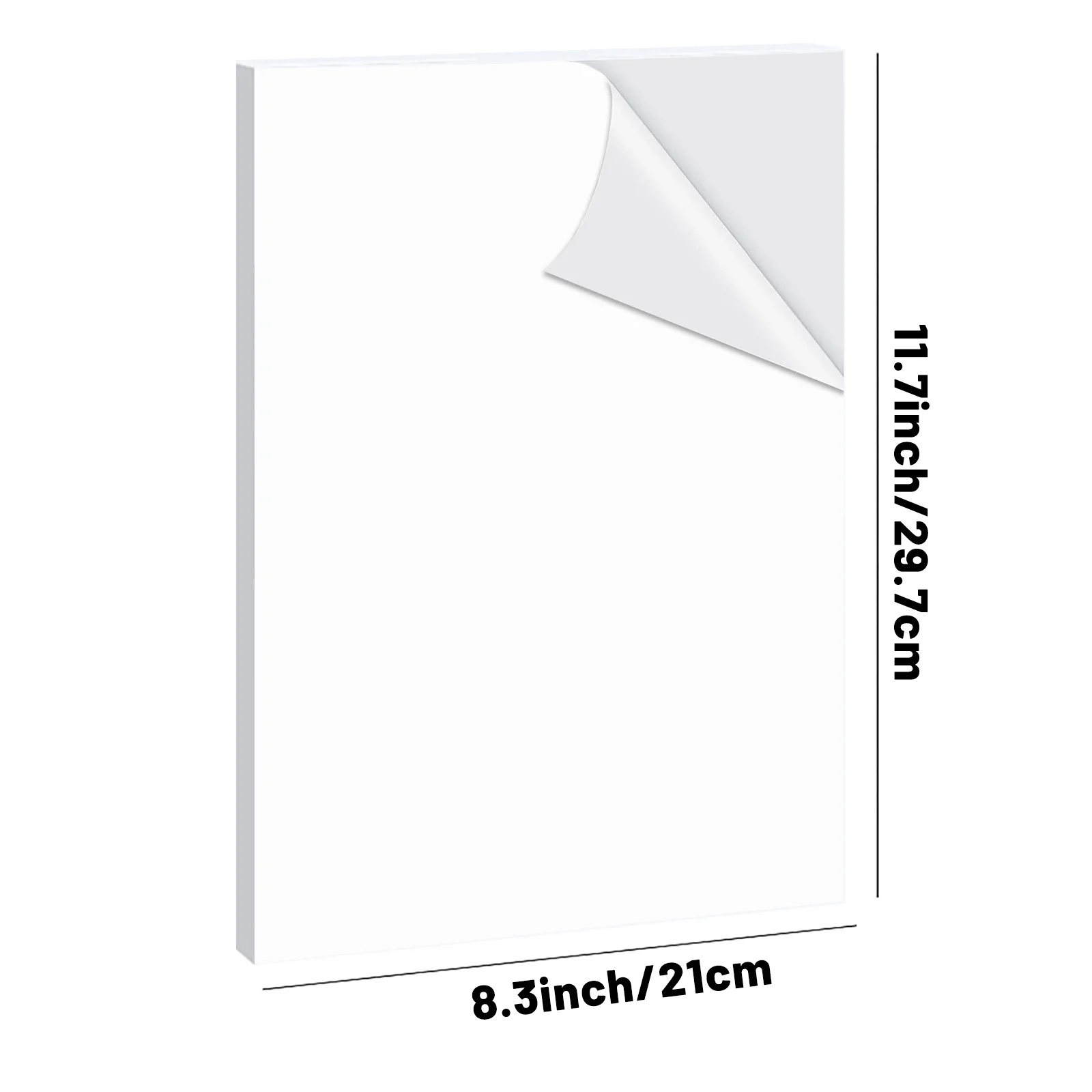 40 Sheets A4 Premium Glossy Vinyl Sticker Sheets 8.3 x 11.7 inch Self-adhesive Waterproof Label Compatible with Inkjet Printers