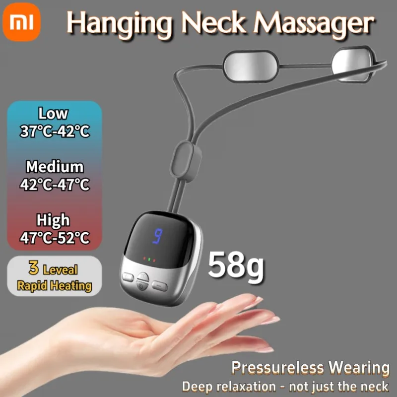 Xiaomi Smart Hanging Neck Massager Portable Muscle Stimulator Relax Shoulder Spine Kneading Massager Hot Compress Neck Protector