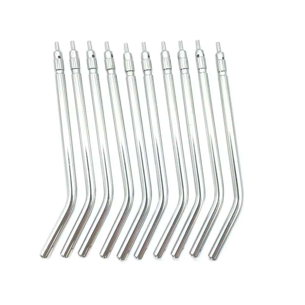 

10pcs Stainless Steel Dental Air Triple Syringe 3 Way Dental Air Water Spray Syringe Nozzles Tips For Teeth Whitening