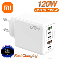 Xiaomi 120W Fast Charging 5 Ports USB C PD Interface Charger Quick Charge Phone Charger Adapter For iPhone Xiaomi Samsung 2024