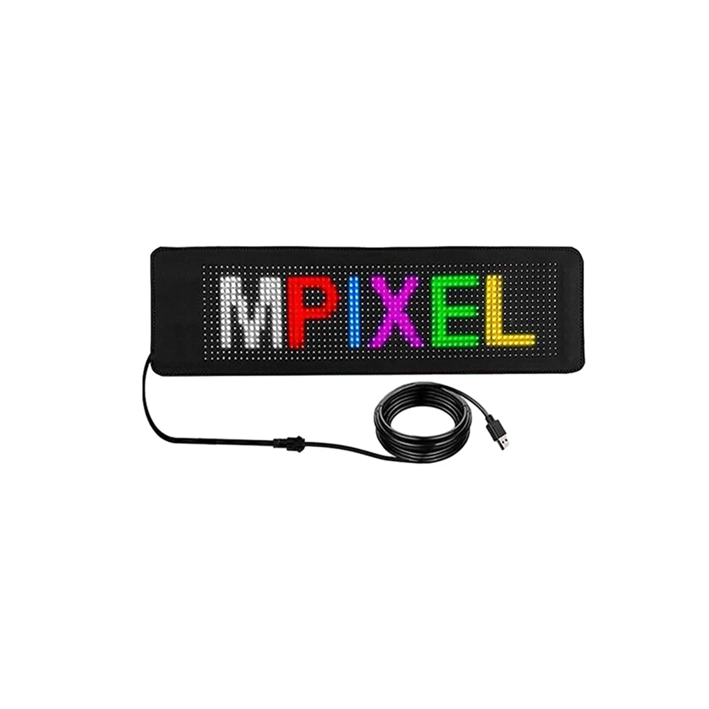 ABS Car RGB LED Sign Flexible Car Display Flexible LED Panel Flexible Screen APP Control