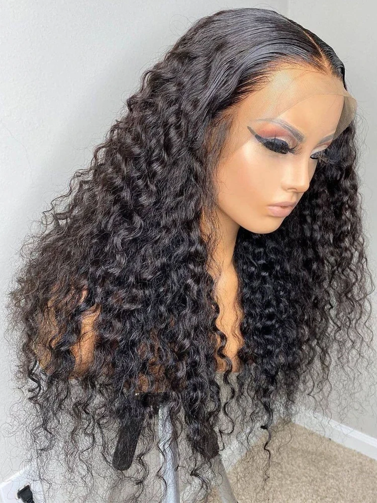 Deep Wave Water Wave Curly Wigs Human Hair 13x4 13x6 360 Full Lace Pre Cut 36 Inch 180 Density HD Wigs For Women