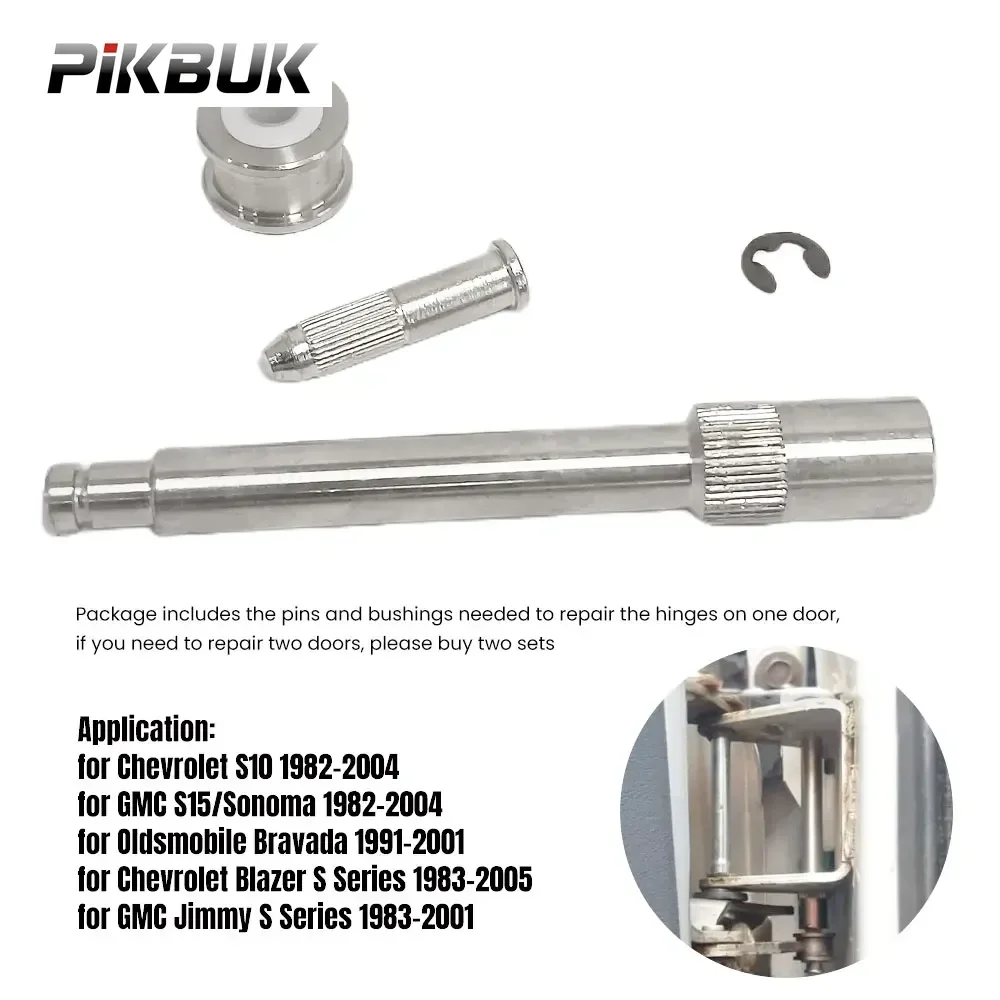 

PIKBUK Door Hinge Roller Pin Repair Kit Fit for Chevrolet S10 Chevrolet Blazer GMC S15 Jimmy Sonoma Bravada Oldsmobile 1982-2005