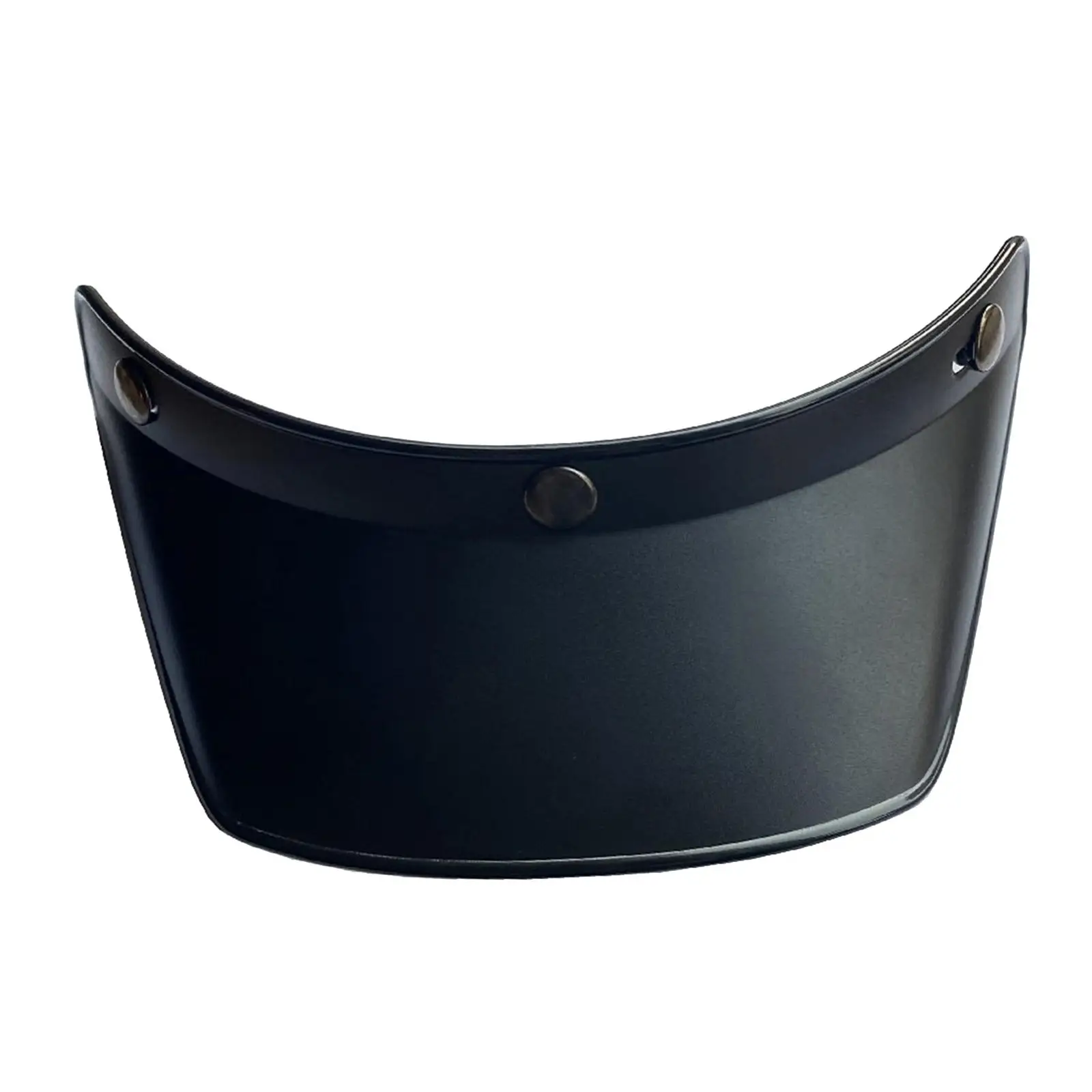 Universal Helmet Visor Lens, 3 Snap Button, Open Face Motorcycle Accessories, Wind Shield, for Replacement Black