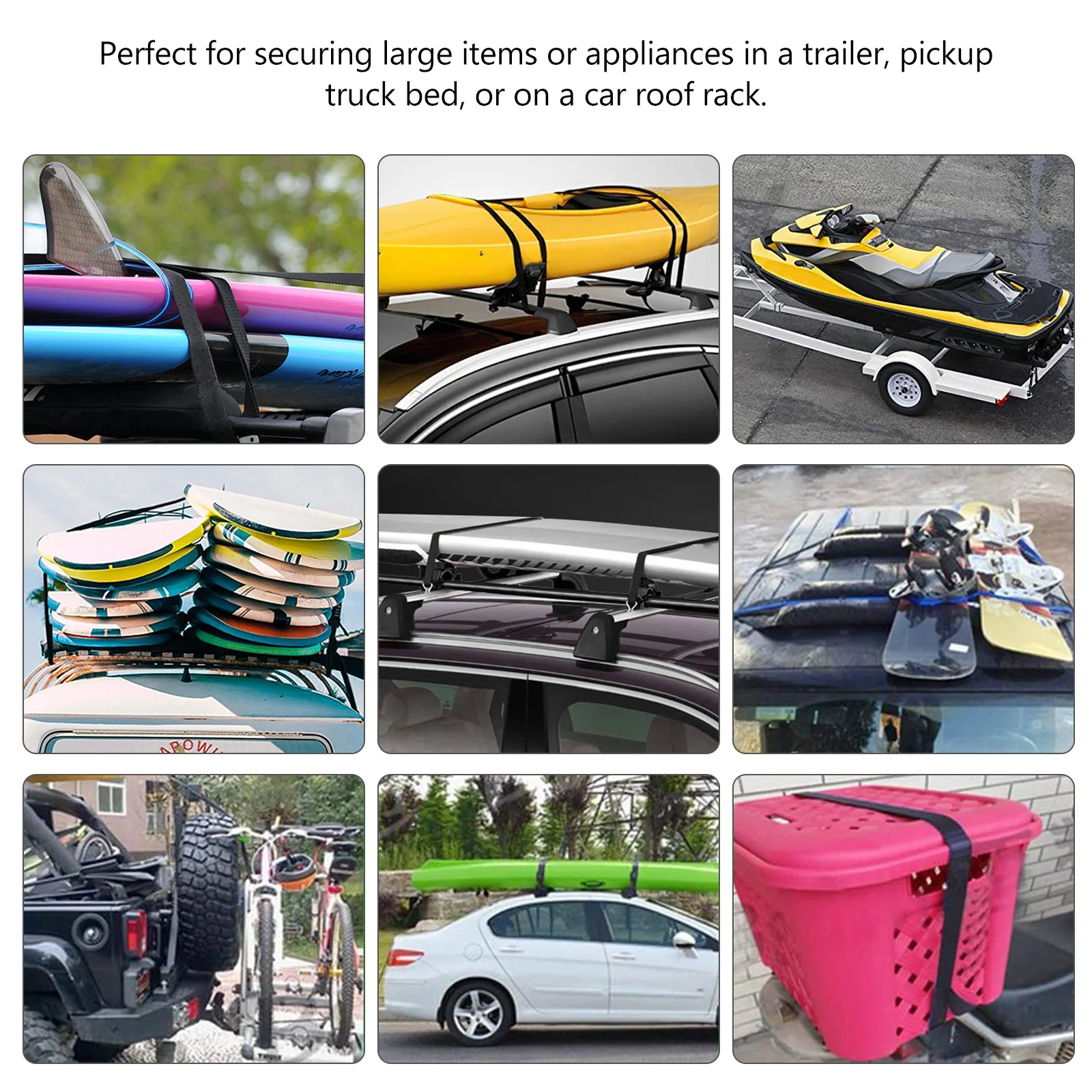 

Bundling Rope Black Motorcycle Luggage Straps Elastic Rope Electric Car Tied Strap Outdoor Tool Riding Accessories