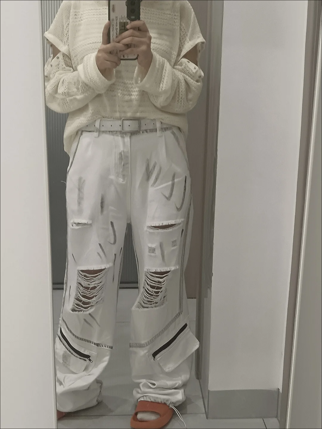 

Women Vintage Baggy Ripped Jeans Streetwear Harajuku Wide Leg Denim Trousers 2000s 90s Grunge Hip Hop Y2k Pants Oversize Clothes