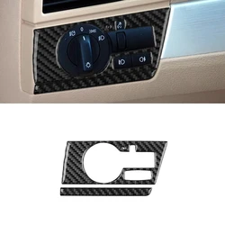 LHD For BMW X3 E83 2004 2005 2006 2007 2008 2009 2010 Carbon Fiber Headlight Control Panel Sticker Interiors Car Accessories