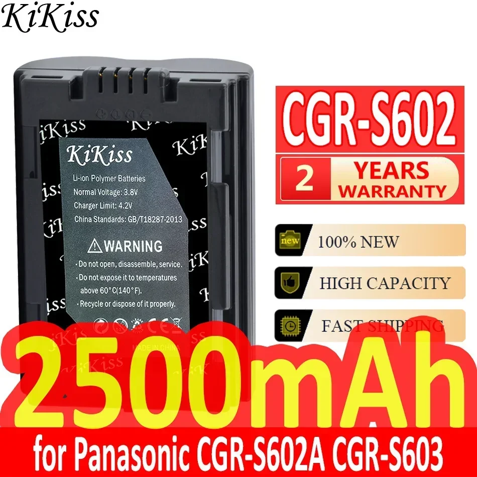 

KiKiss Battery 2500mAh CGR-S602 for Panasonic CGR-S602A CGR-S603 Lumix DMC-L1 DMC-LC40 DMC-LC5 for Leica DIGILUX1