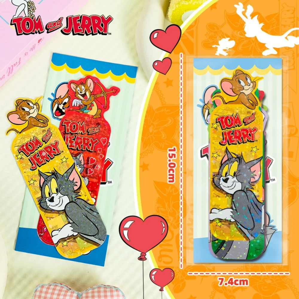 Marcadores de página de oficina de biblioteca Tom y Jerry genuinos, marcapáginas de papel estético DIY, marcadores de página de lector de estudiantes, decoración para niñas