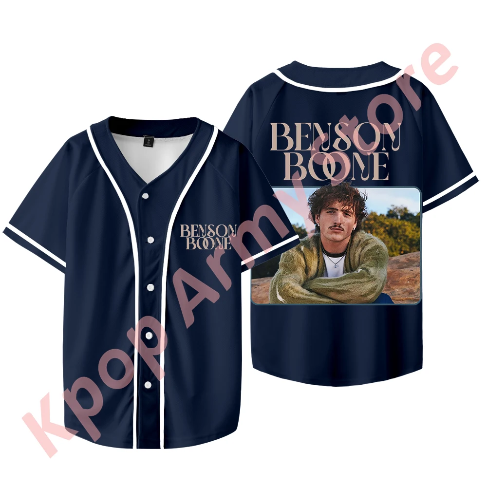 Benson Boone Baseball Jacket Fireworks and Rollerblades World Tour Merch Unisex Fashion Casual Short Sleeve Tee