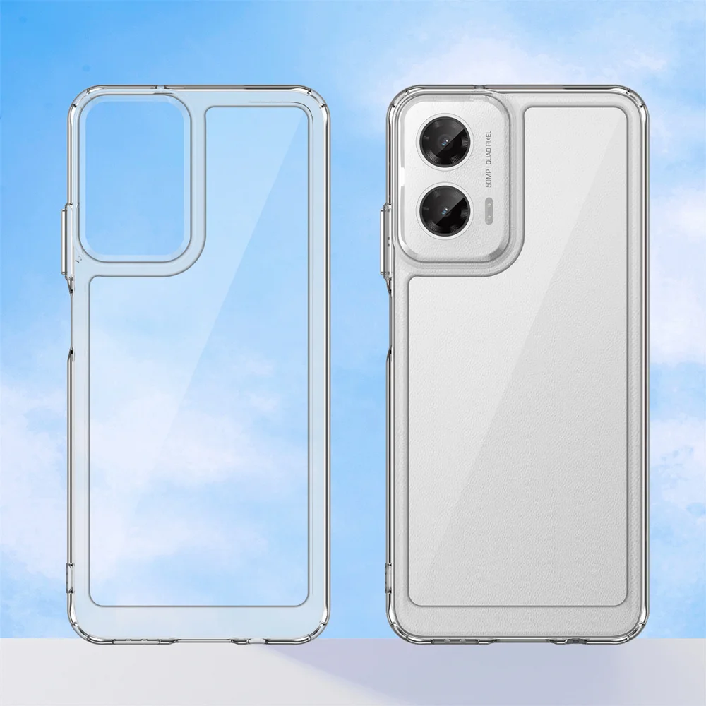 حافظة لهاتف موتورولا موتو G35 5G فيوجن PMMA + حافظة هاتف من البولي يوريثان لهاتف MotoG35 G 35 غطاء حماية كامل شفاف