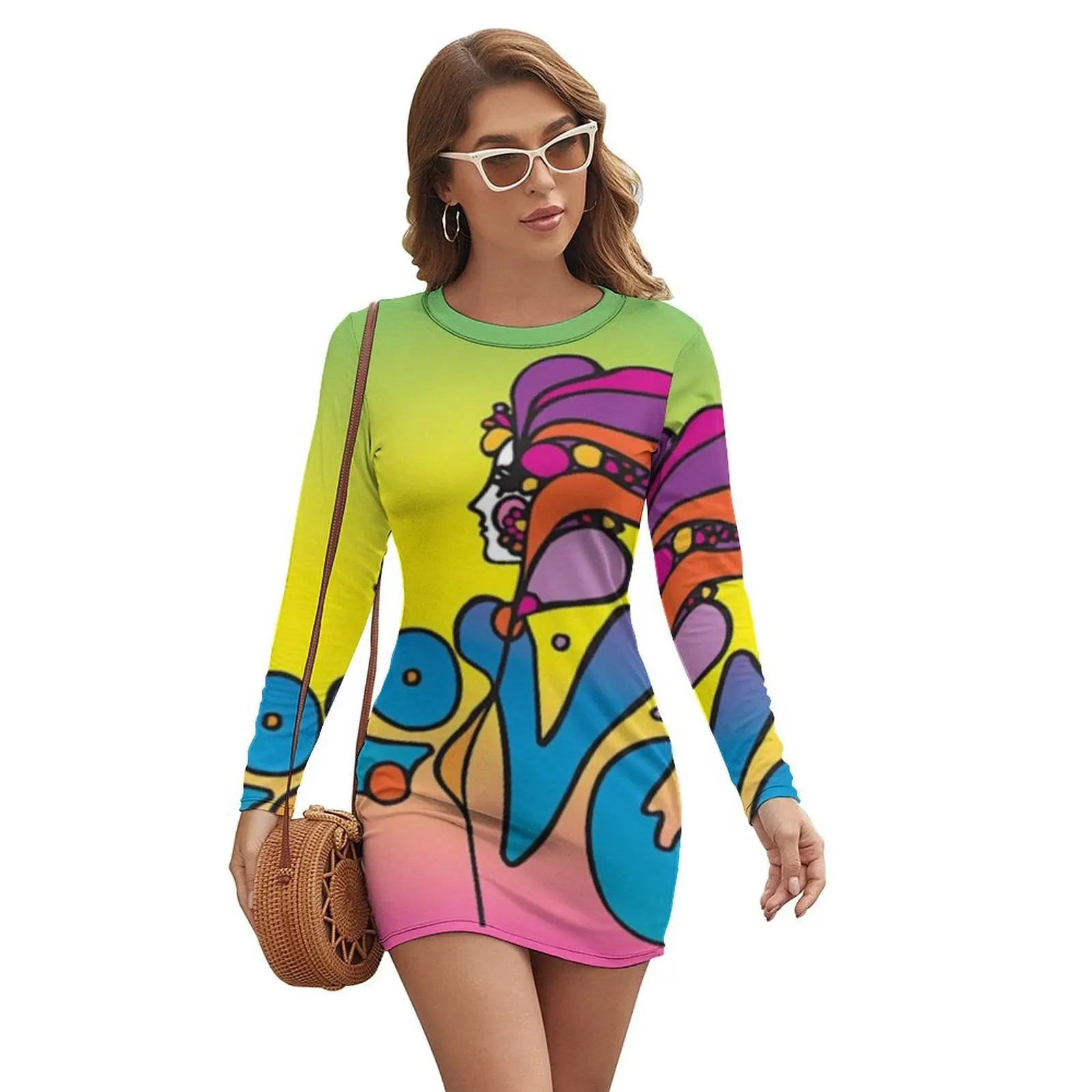 

peter max digital painting for sale Long-sleeved Dress dresses for womens 2024 prom dress 2024 party dresses women