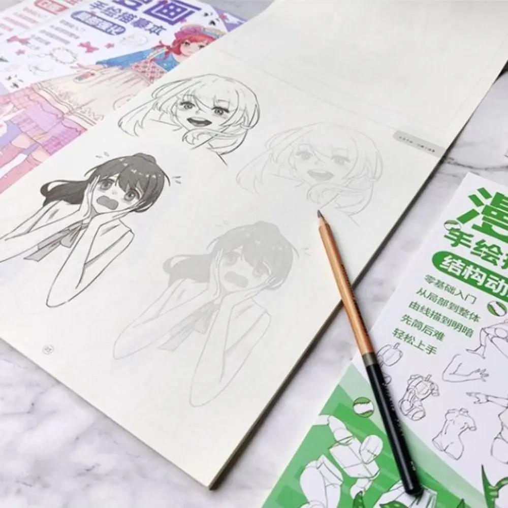 Comics Girl Boy Comics Hand Drawn Tutorial Book Studying Novice Zero Basic Anime Hand Drawing Book Art Tracing Sketch