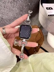 Y2k Metal Band For Apple Watch 49mm 41mm 45 38mm 42mm 44 40mm 46mm Slim Women Bracelet Strap For iWatch Ultra 10 9 8 7 SE 6 5 4
