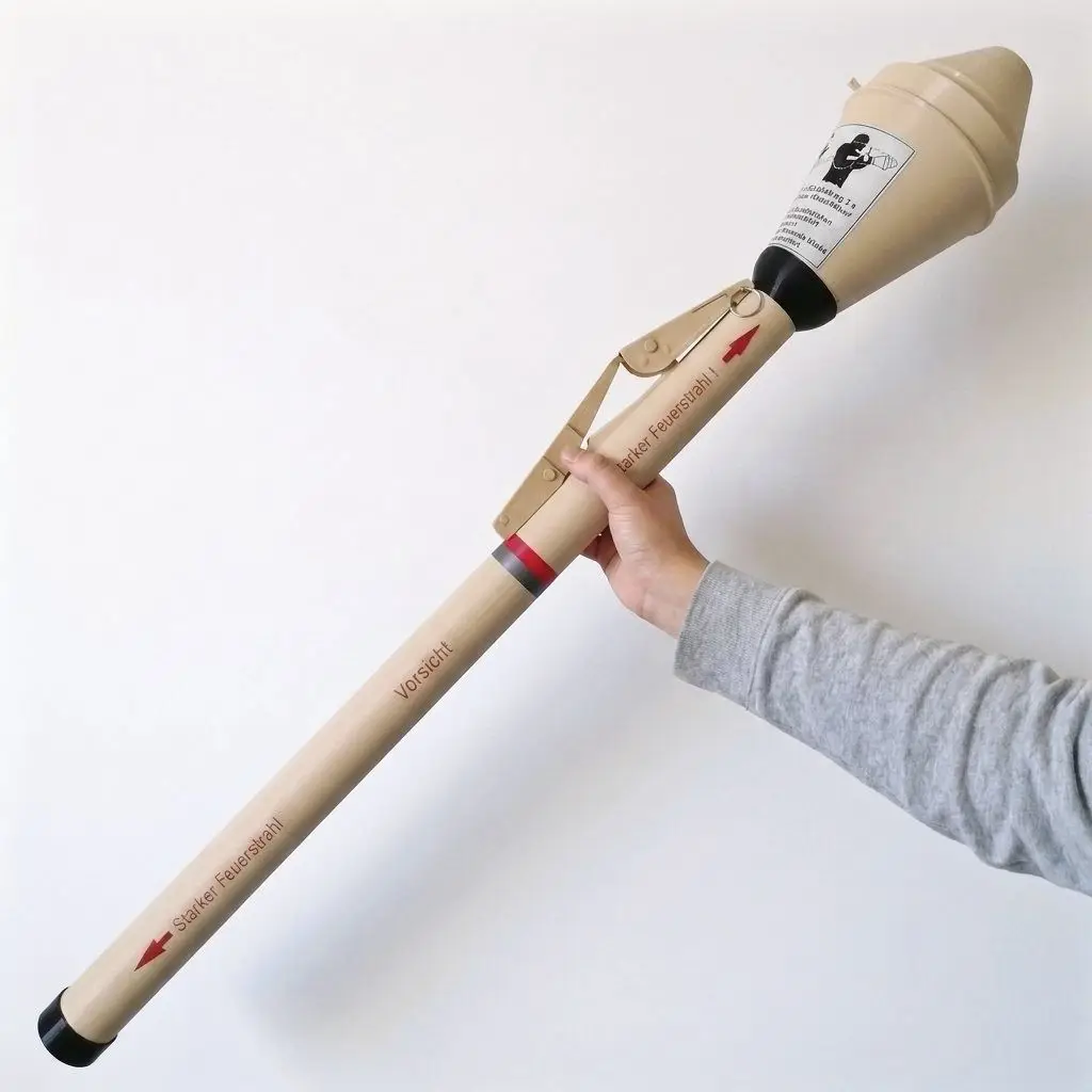 1/1 3D Printed Panzerfaust Rocket Launcher - Movable Anti-Tank Rocket Prop for Cosplay & Collectors