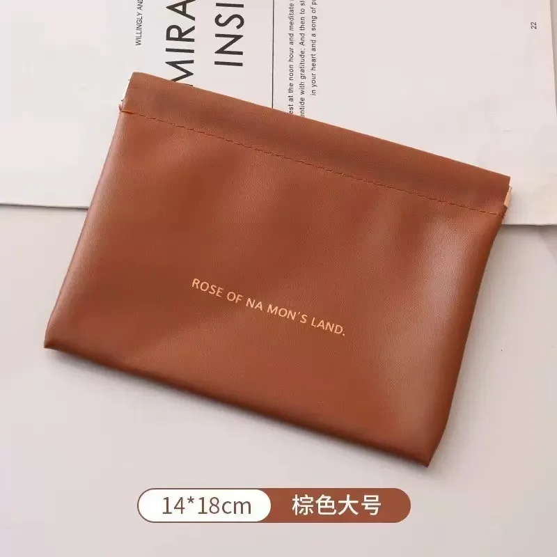 Bullet Storage Bag with Automatic Closure, Wired Headphone Storage Bag, PU Coin Purse, Mini Portable Lipstick and Makeup Bag
