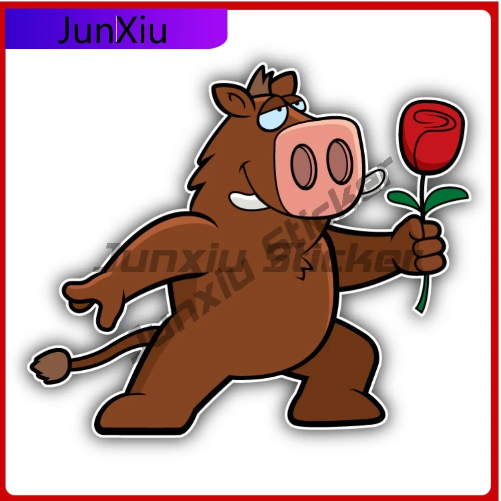 

Boar Flower Car Cool Premium Durable Modern Window Decal Decoration Waterproof Vinyl Laptop Bumper Auto Exterior Gift