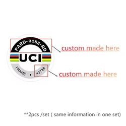 Customized frame name ID certification small label sticker bicycle union certification label bicycle decals warning films