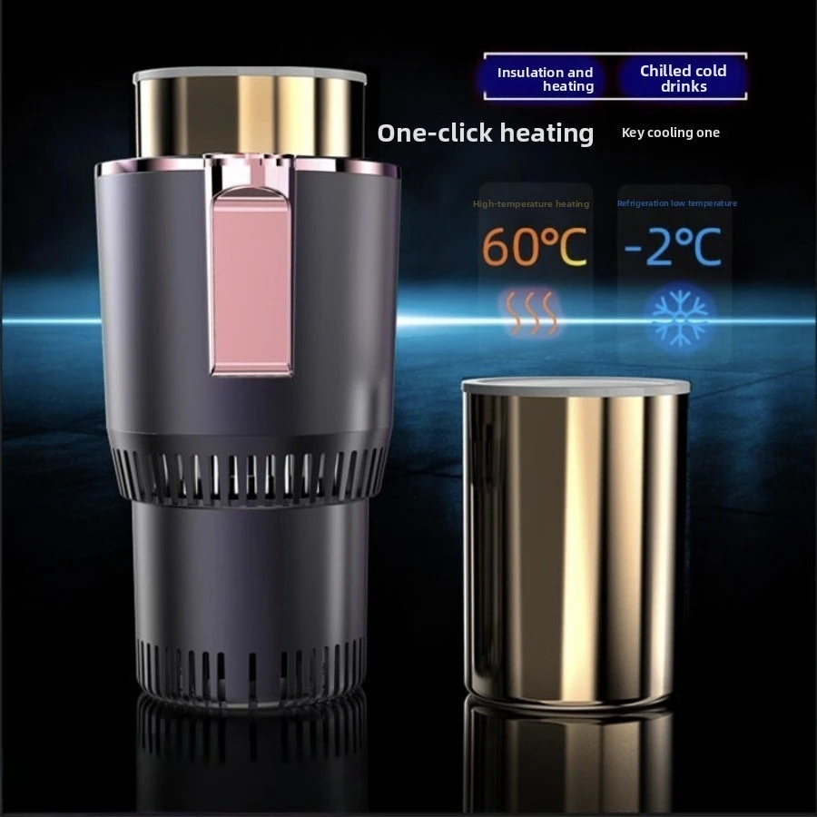 Smart Car Cup for Cold and Hot Drinks, Mini Car Cooler for Home and Office Use, Refrigeration and Heating