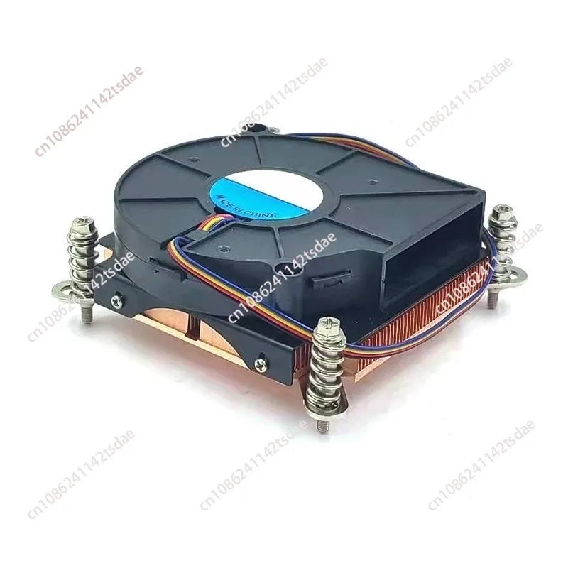 1U All‑Copper Turbine Server CPU Cooler, Compatible 115X/1700/1200/2011, Ball Bearing Turbo Fan