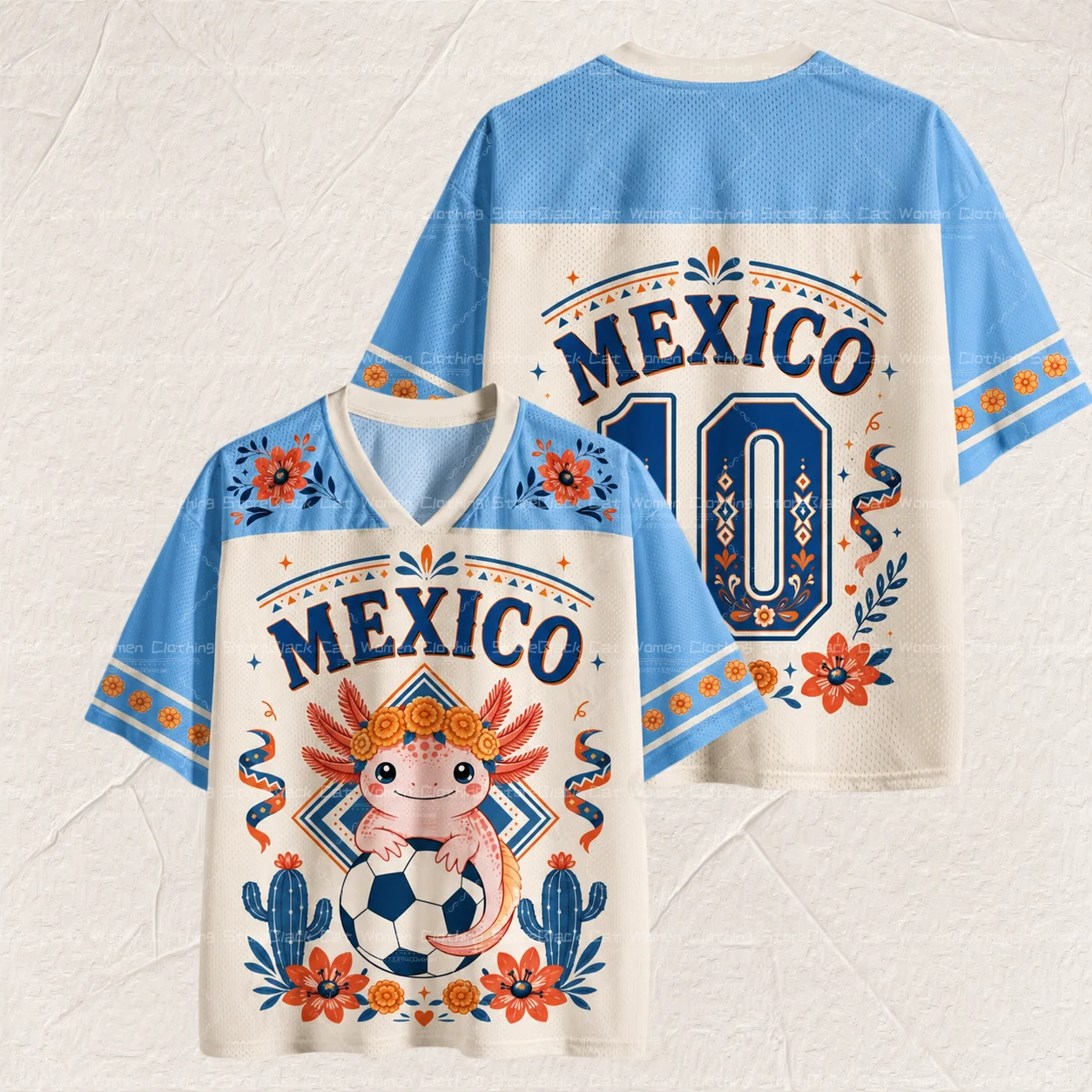 Mexico No.10 V-Neck Soccer Jersey Quick Dry Breathable Tee for Team Fan Streetwear Daily Casual Outfit Family Kids
