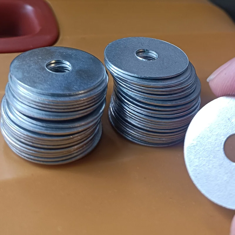 

50/100 Pcs For Indoor & Outdoor Use Rustproof 6x20x1.5mm M6 Flat Washers - Galvanized Thickened Metal Spacers