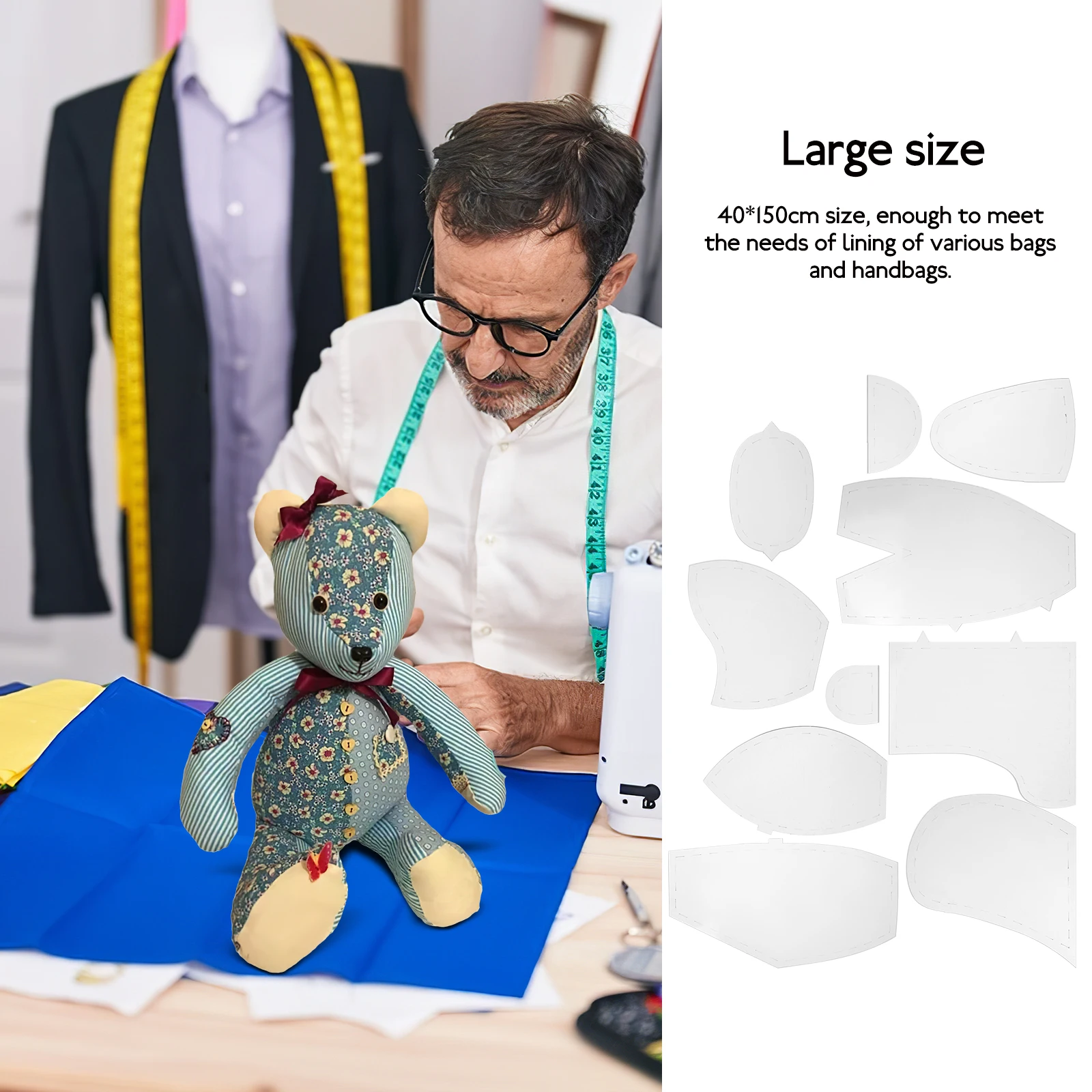 

1 set 1 Set Bear Template Ruler Set Acrylic Sewing Pattern Templates For Craft Making Diy Memory Bear Making Templates Accessory