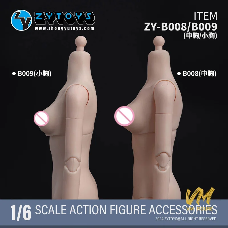 ZYTOYS ZY-B008 ZY-B009 1/6 Średnia/Mała Klatka Piersiowa Biała Skóra Super Elastyczne Ciało 12'' Żołnierzka Figurka Akcji Ciało Lalki Zabawka