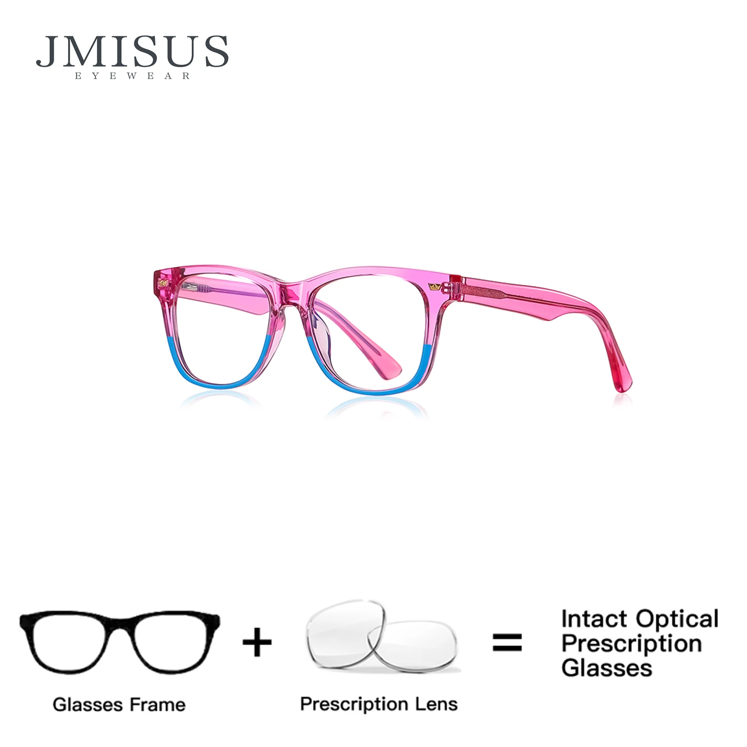 

JMISUS подростковые квадратные очки по рецепту на заказ, модные фотохромные очки для коррекции близорукости, весенние шарниры, очки для близорукости