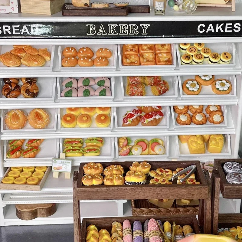 

Dollhouse Miniature Food Simulation Creative Bread,Cake, Pizza Model Dollhouse DIY Mini Kitchen Food Furniture Accessories