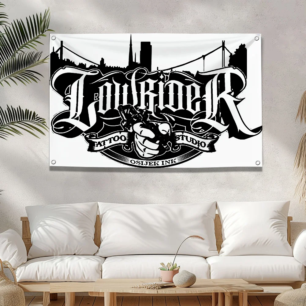 Lowrider Double Penetration Flag Halloween Outdoor Decors for You Home Garden Txt Custom Flags for Bedrooms Camping Decorations