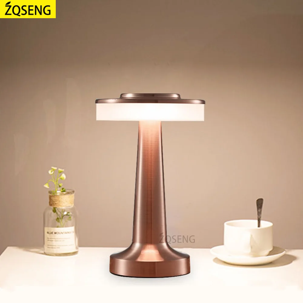 

Table Lamp LED Touch Sensor Desktop Night Light Rechargeable Wireless Reading Lamp for Restaurant Hotel Bar Bedroom Decor Light