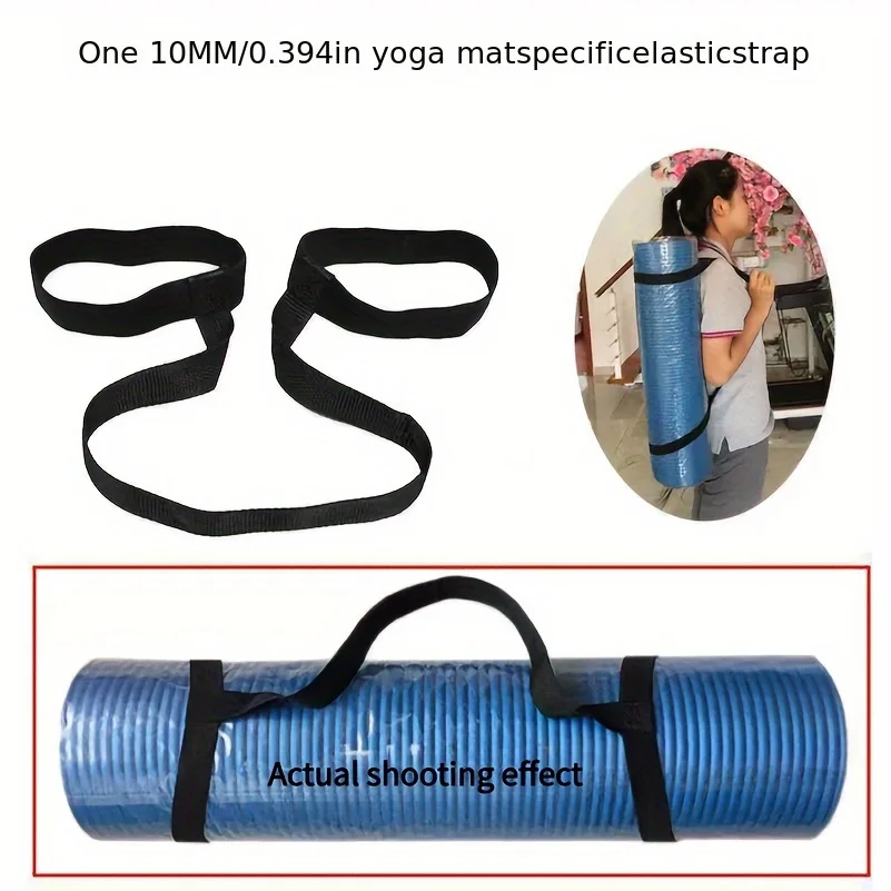 1PC Multifunctional Elastic Yoga Mat Shoulder Carry Binding Strap for 8-10mm Mats Portable Fitness Storage Accessory