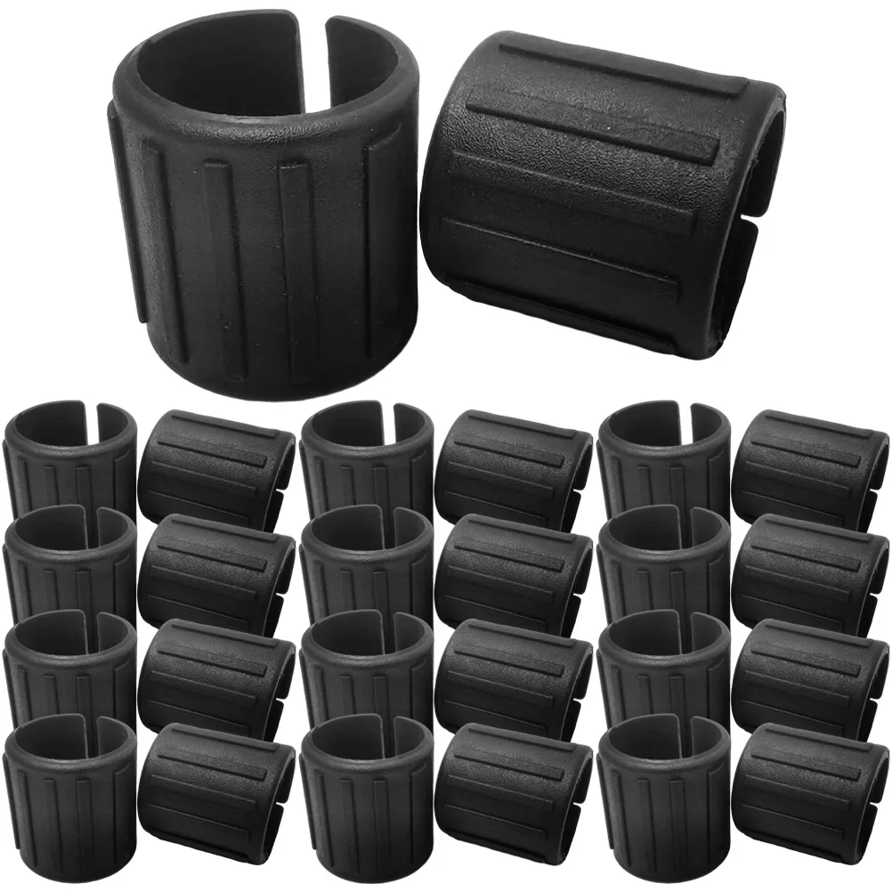 

100pcs Black Plastic Chair Feet Covers 14 Opening Glides Furniture Floor Protectors Leg Caps Pads Pipe Clamps Tubular Legs