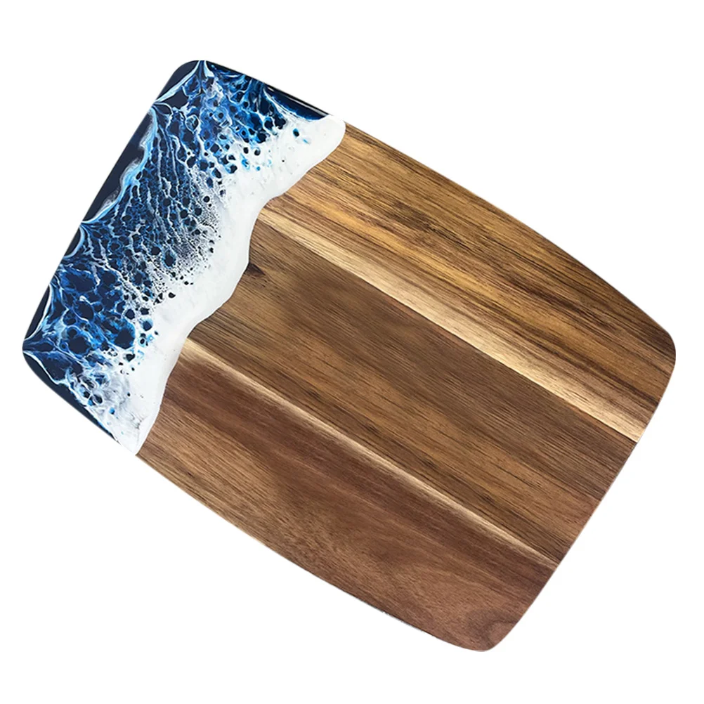 

Resin Splicing Large Cutting Board Sturdy Kitchen Meat Vegetable Chopping Board Wood Cutting Boards for Kitchen
