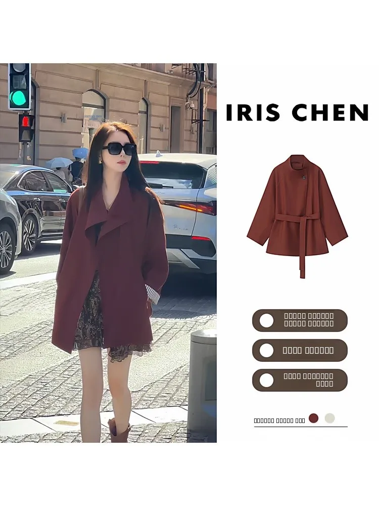 

Модная ветровка Ele Preppy Sle Iris Bordeaux, осень 2026, повседневная, приталенная, из полиэстера и нейлона, Cosite F...