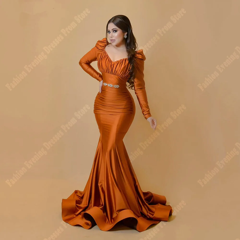 Elegant Women Mermaid Evening Dresses Sexy Beautiful V-Neck Evening Gowns Formal Mopping Length Cocktail Party Vestidos De Noche