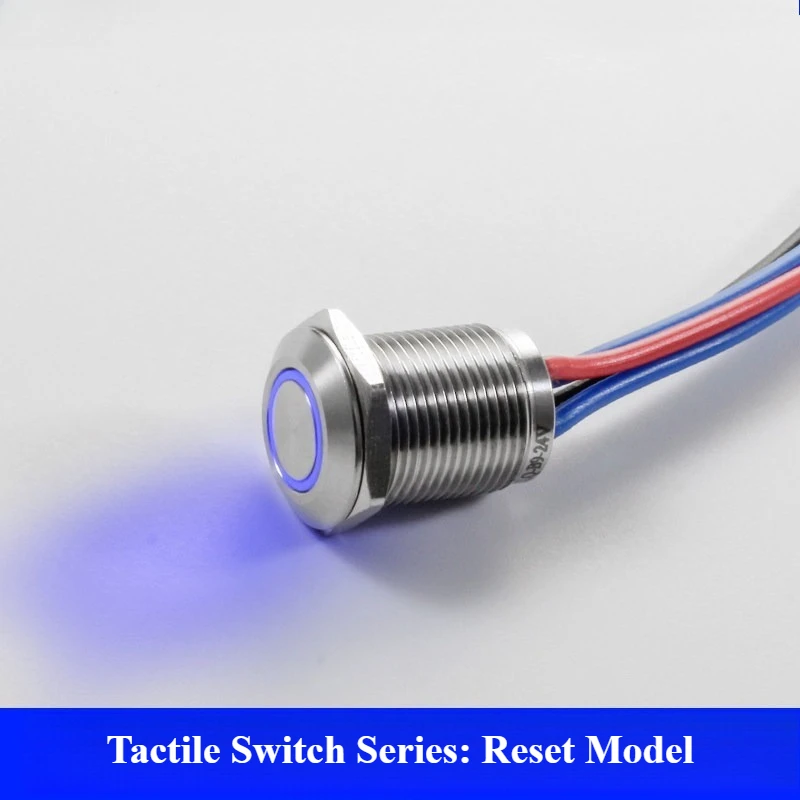 Waterproof Metal Push-Button Switches with Ultra-Short Travel: 12 Mm, 16 Mm, 19 Mm, 22 Mm (With Resin-Filled Base)