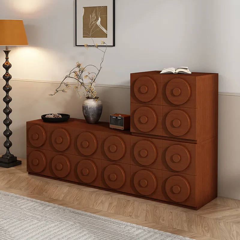 خزانة باب بطاقات من الخشب الصلب القديم، خزانة جانبية بسيطة، خزانة تخزين منزلية بجانب السرير من الخشب الصلب