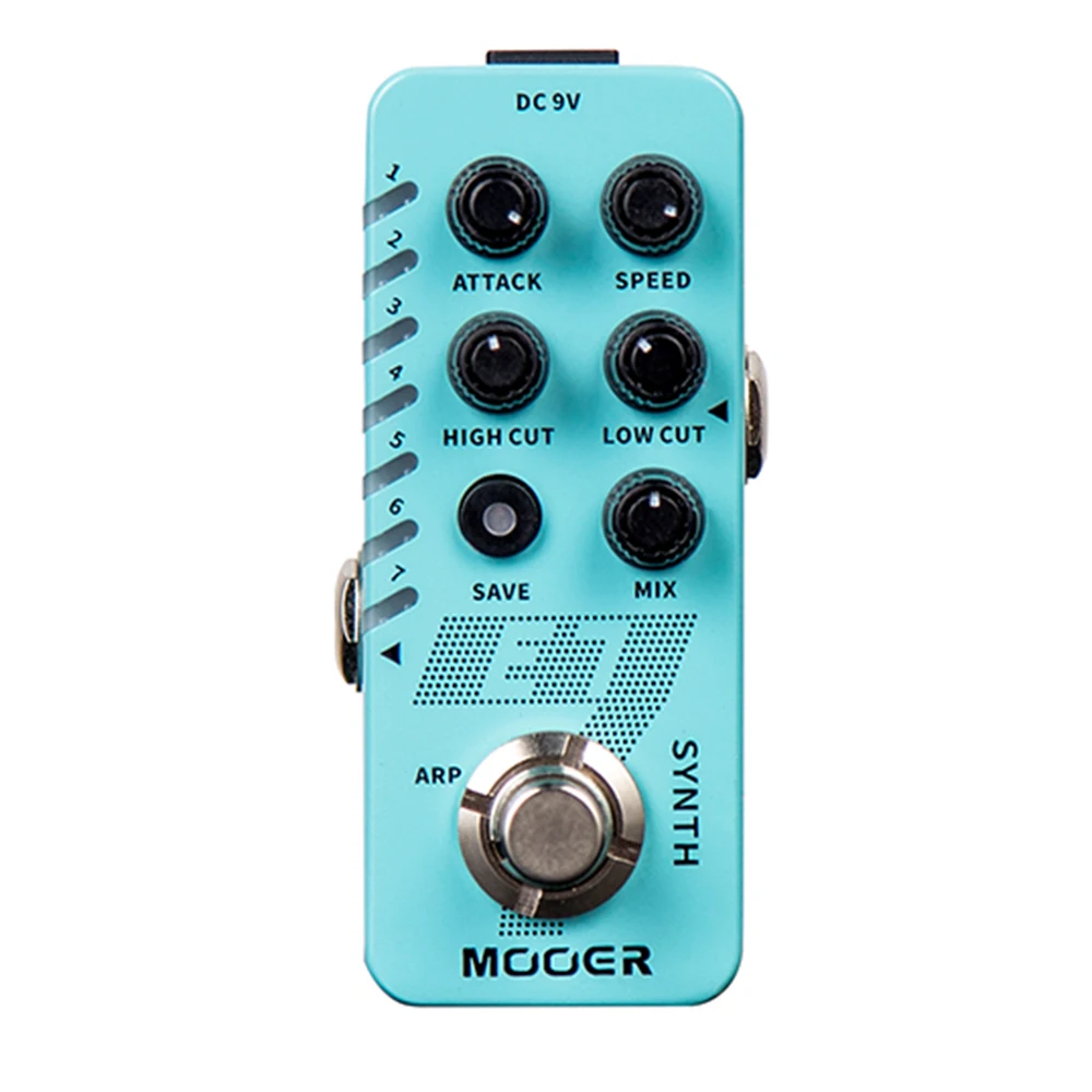 MOOER E7 Polyfone Synth Gitaareffectpedaal 7 Synthesizer-tonen Individuele arpeggiator voor elke toon Gitaaraccessoires