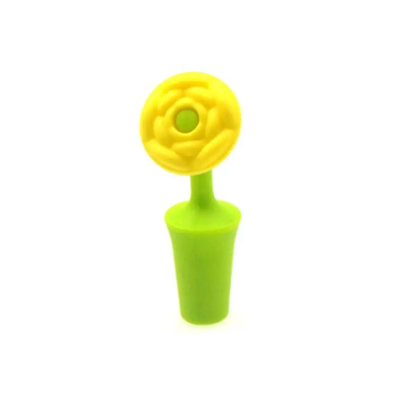 Wine Convenient Leakproof Wear-resistant Practical Household The Flowers Simple Seal Safety Kitchen Cork Durable Silica Gel