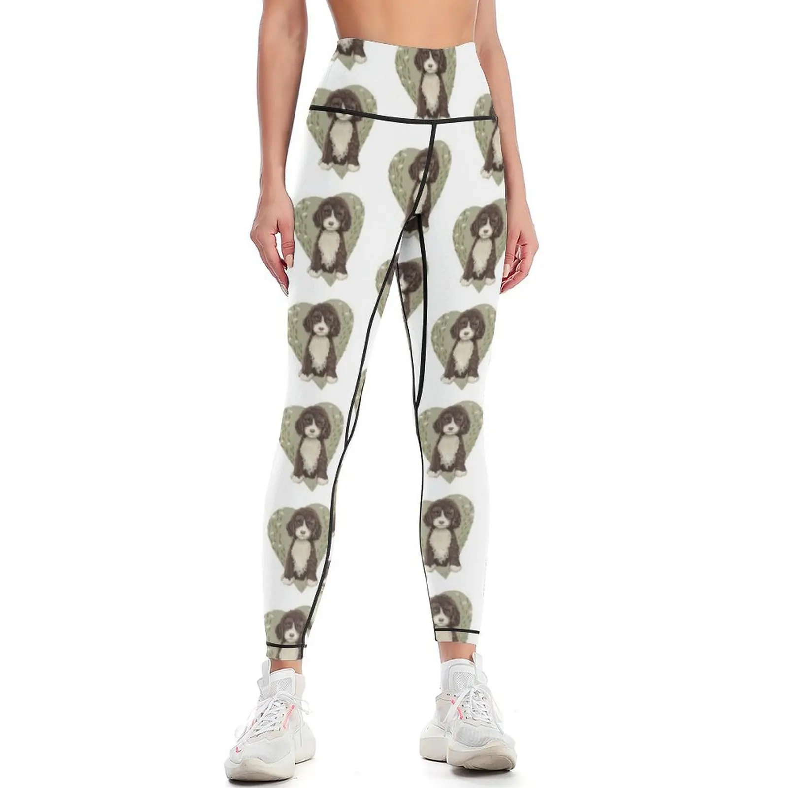 Lovely Labradoodle Puppy Painting Leggings harem pants gym sportswear woman gym wear Womens Leggings