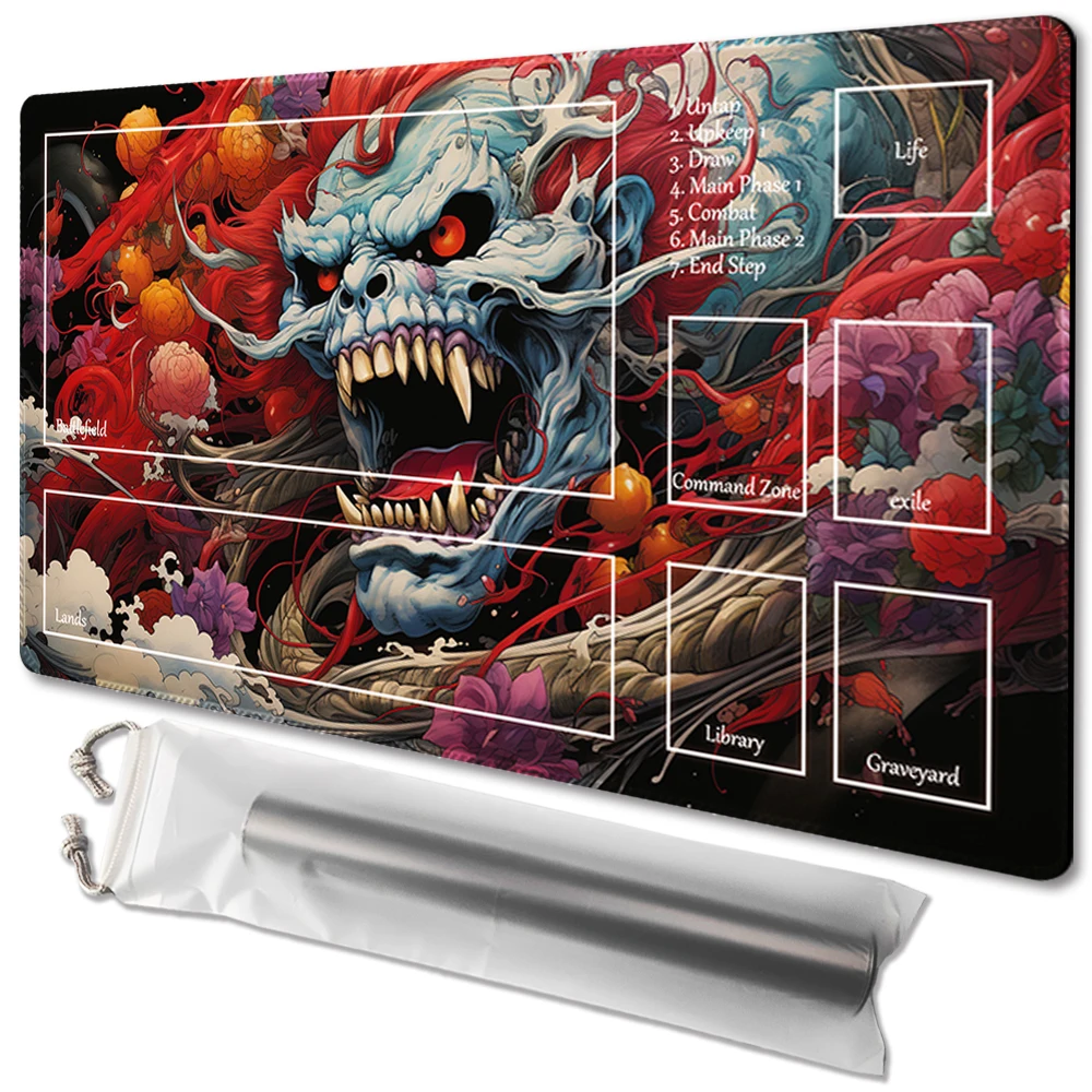 Red Fury-Board Game TCG Playmat Table Mat Game Size 60X35 CM Mousepad Compatible for MTG CCG