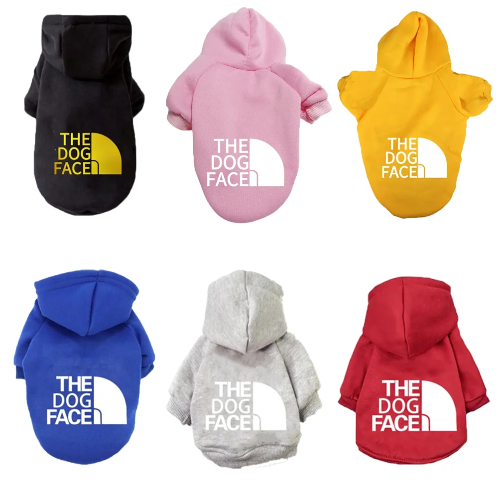 The Dog Face, Dog Hoodies Wind Coat Warm for Small Large Dogs Jacket Sweatshirt French Bulldog Jacket Clothing