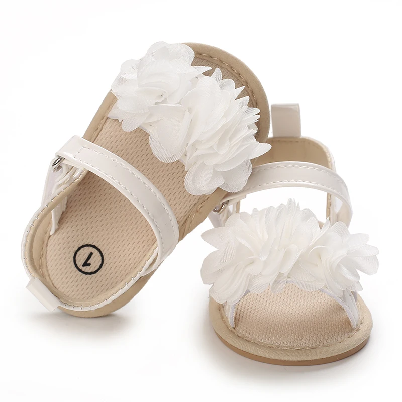 Baby Shoes Baby Shoes 0-18 Months Female Infant Fashion Flower Sandals Non slip Soft Sole Walking Shoes