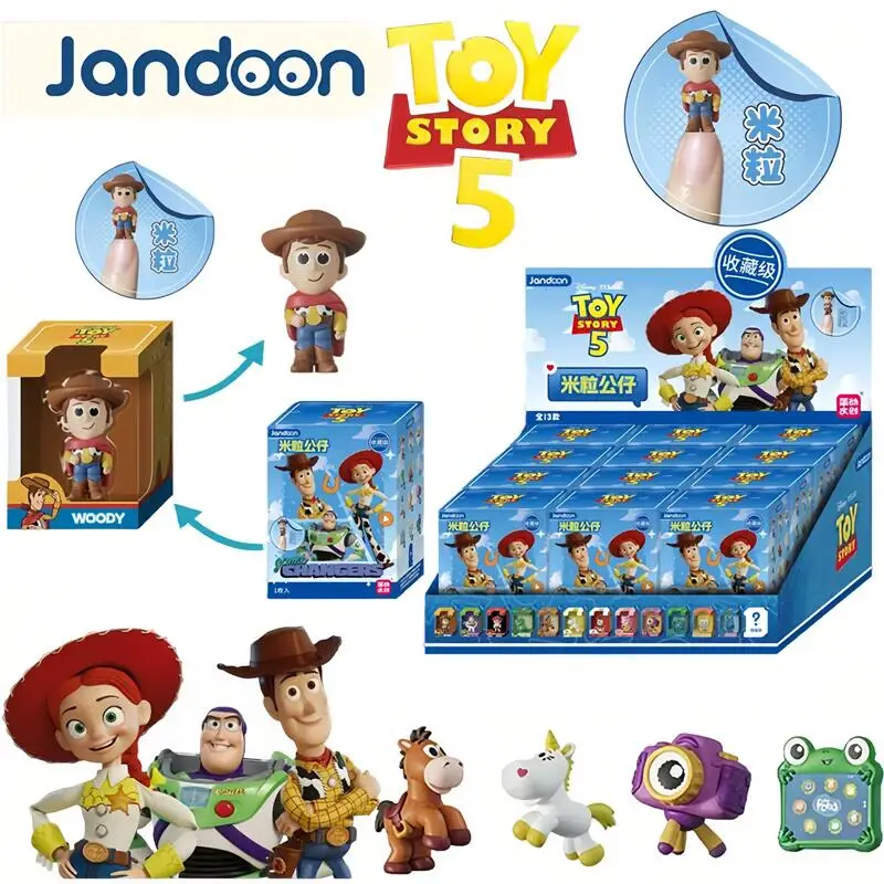 JANDOON Pixar Toy Story 5 Mini-Figuren Blind Box Woody Buzz Lotso Forky 13 Stile PVC Sammlerstücke Mini Blind Box Spielzeug Geschenk