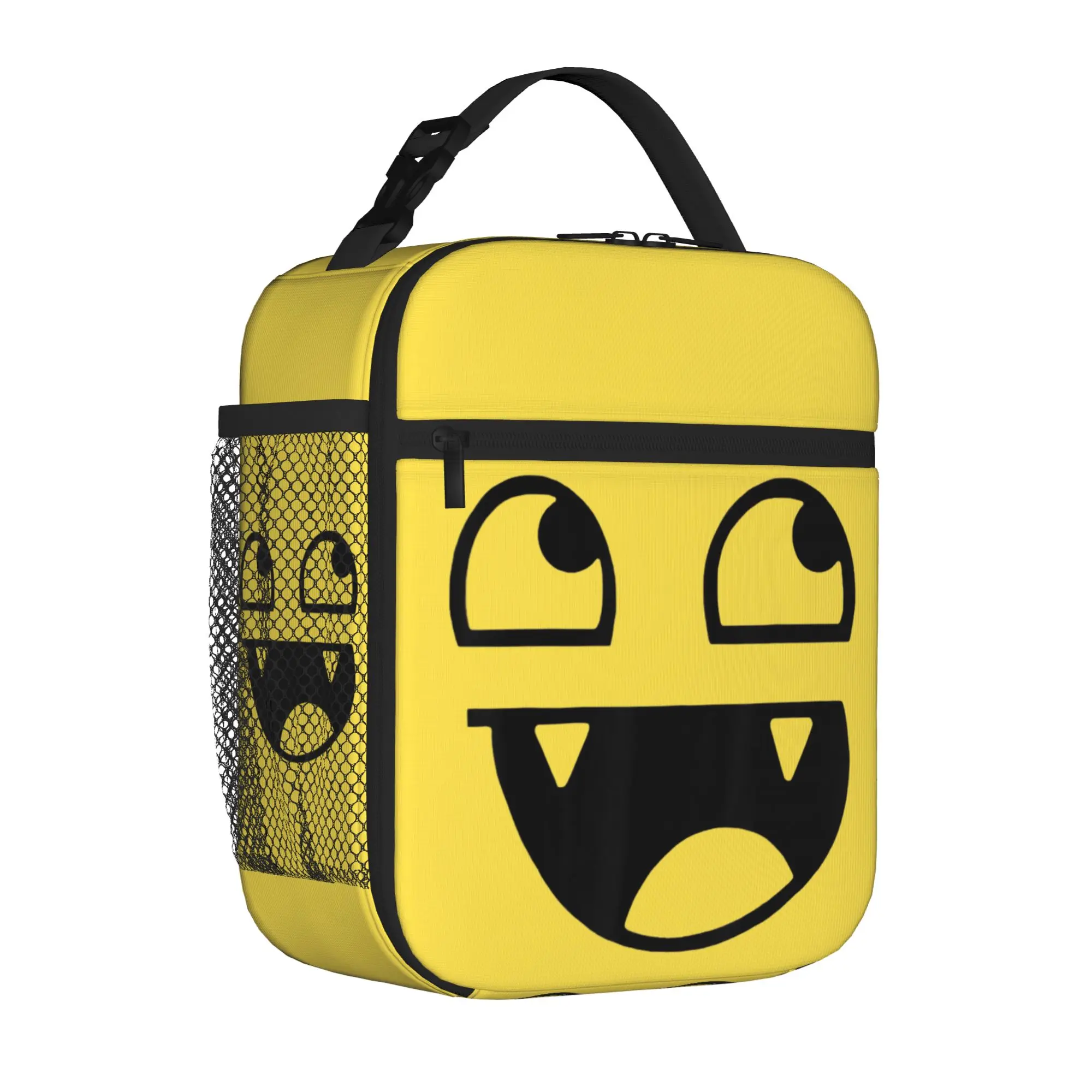 Epic Face Meme Y2K Vampire Emo Carry Thermal Cooler Bag Funny Reusable Insulated Lunch Bags Unique Design Storage Box For School