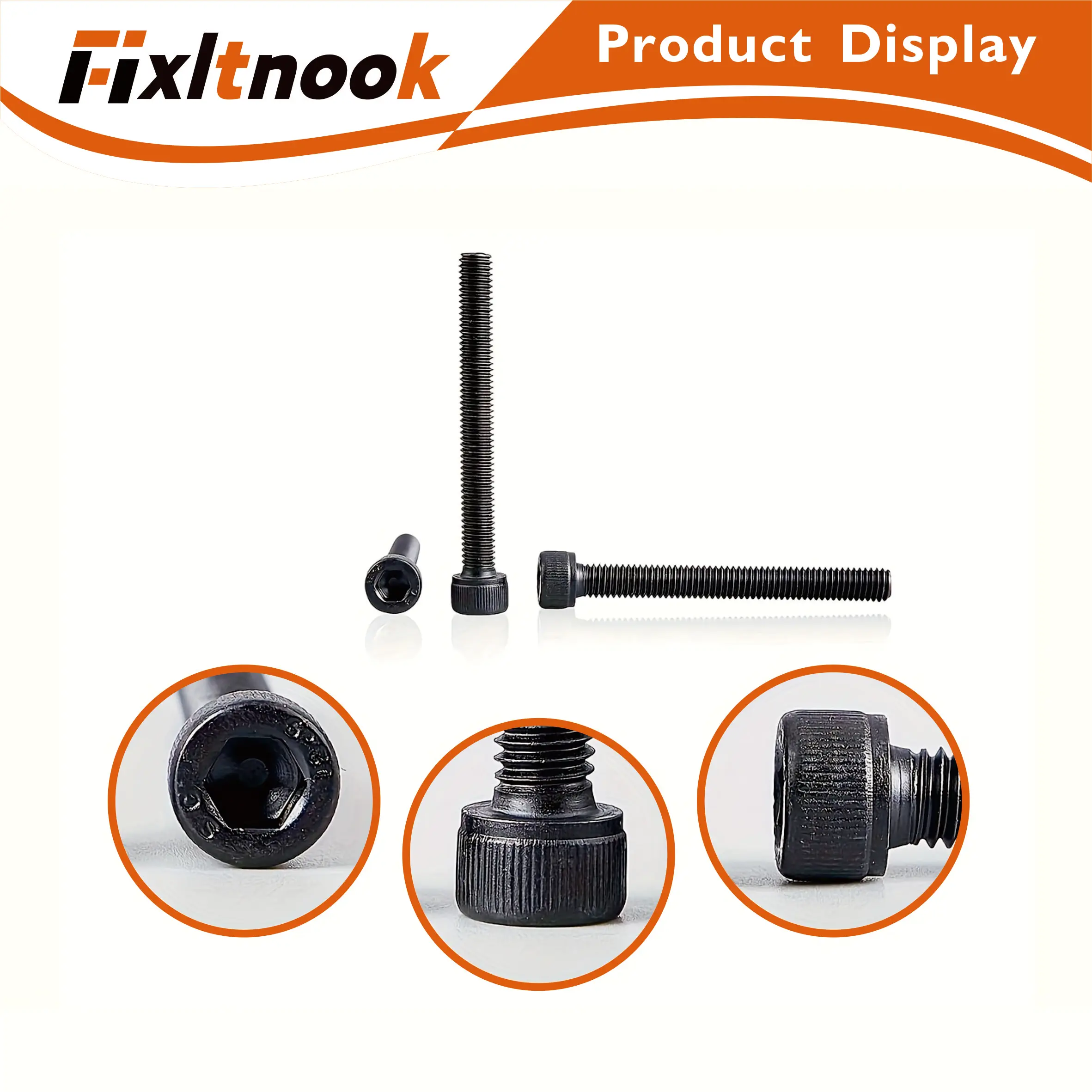 50PCS, M8 x10mm-25mm 육각 머리 나사 및 볼트, 12.9 등급 합금강 미터법 기계 육각 머리 나사, 검정색 산화 처리