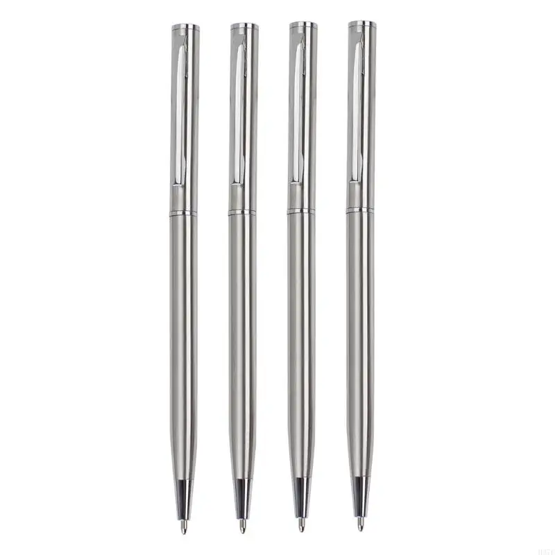 H37F 4Pcs Metal Ballpoint Pen Twist to Open/Close, Metal Signing Pen with Pen Clip, Office Signature Pen Business Gift Pen